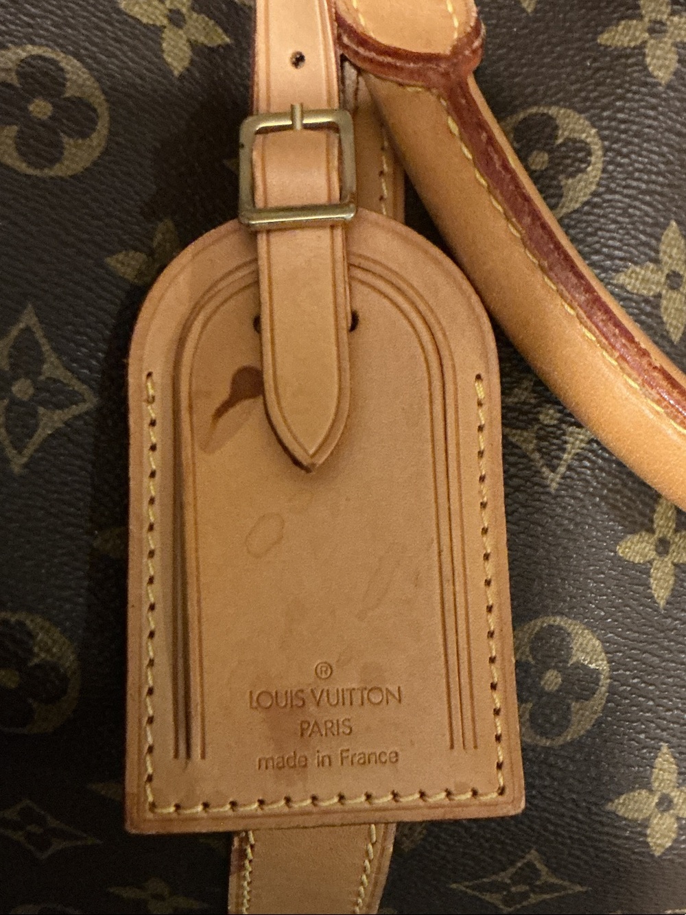 Louis Vuitton Brown Monogram Duffel with Tan Leather Trim - Picture 2 of 6